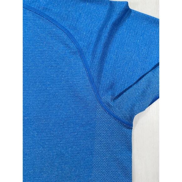 Lululemon Men's Large Metal Vent Tech Short Sleeve Polo Shirt Blue Casual - Picture 8 of 12